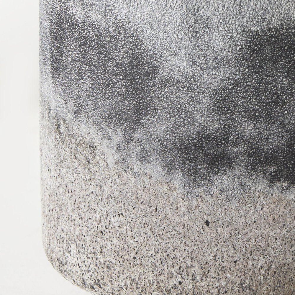 6" Brown And Black Abstract Cylinder Ceramic Table Vase HomeRoots