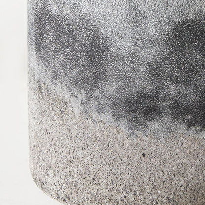 6" Brown And Black Abstract Cylinder Ceramic Table Vase HomeRoots