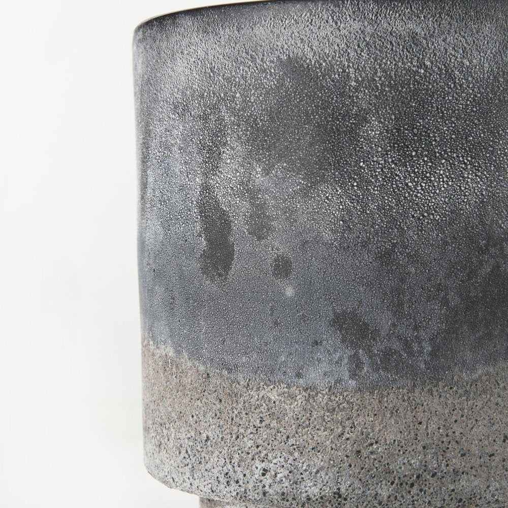 9" Brown And Black Abstract Cylinder Ceramic Table Vase HomeRoots