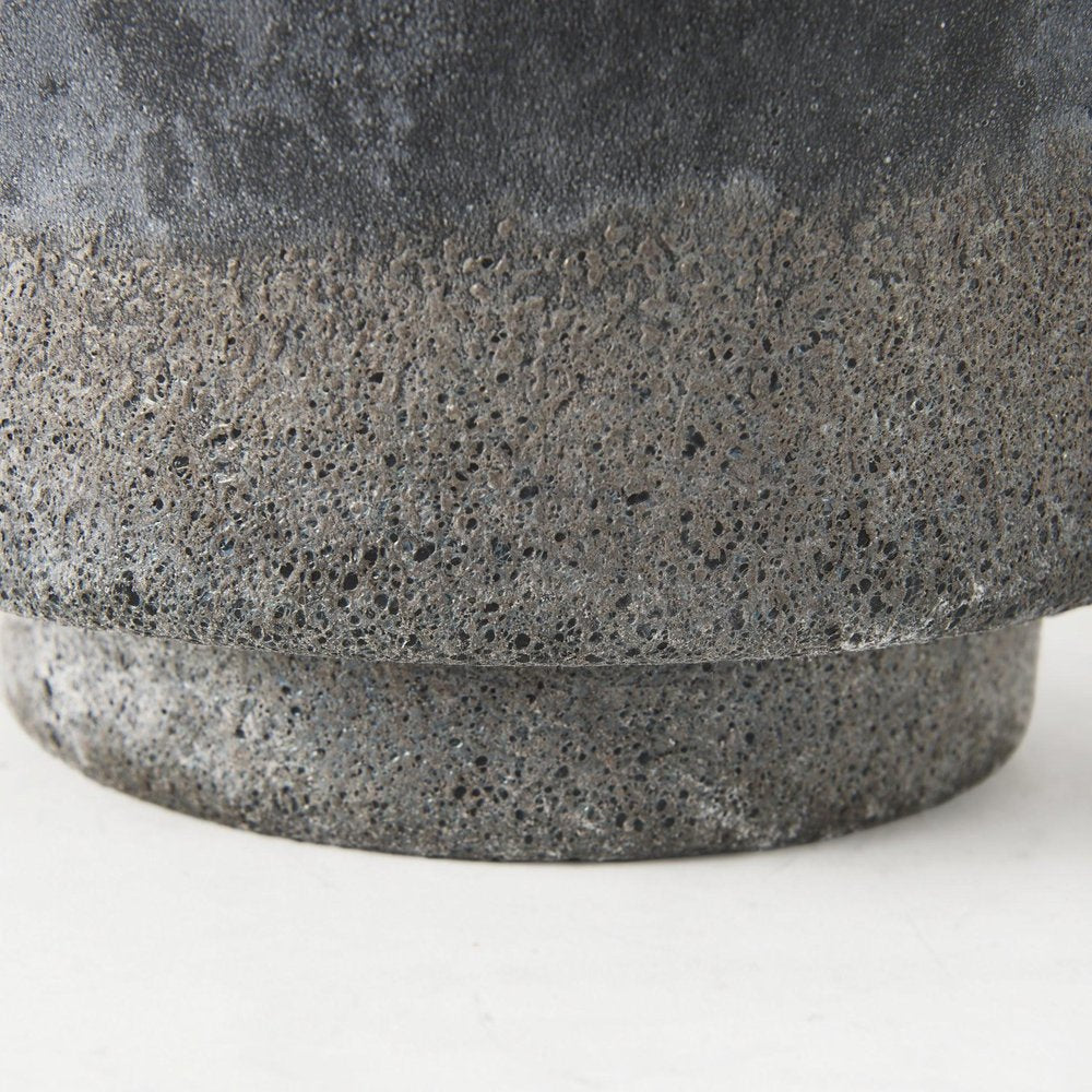 9" Brown And Black Abstract Cylinder Ceramic Table Vase HomeRoots