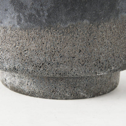 9" Brown And Black Abstract Cylinder Ceramic Table Vase HomeRoots