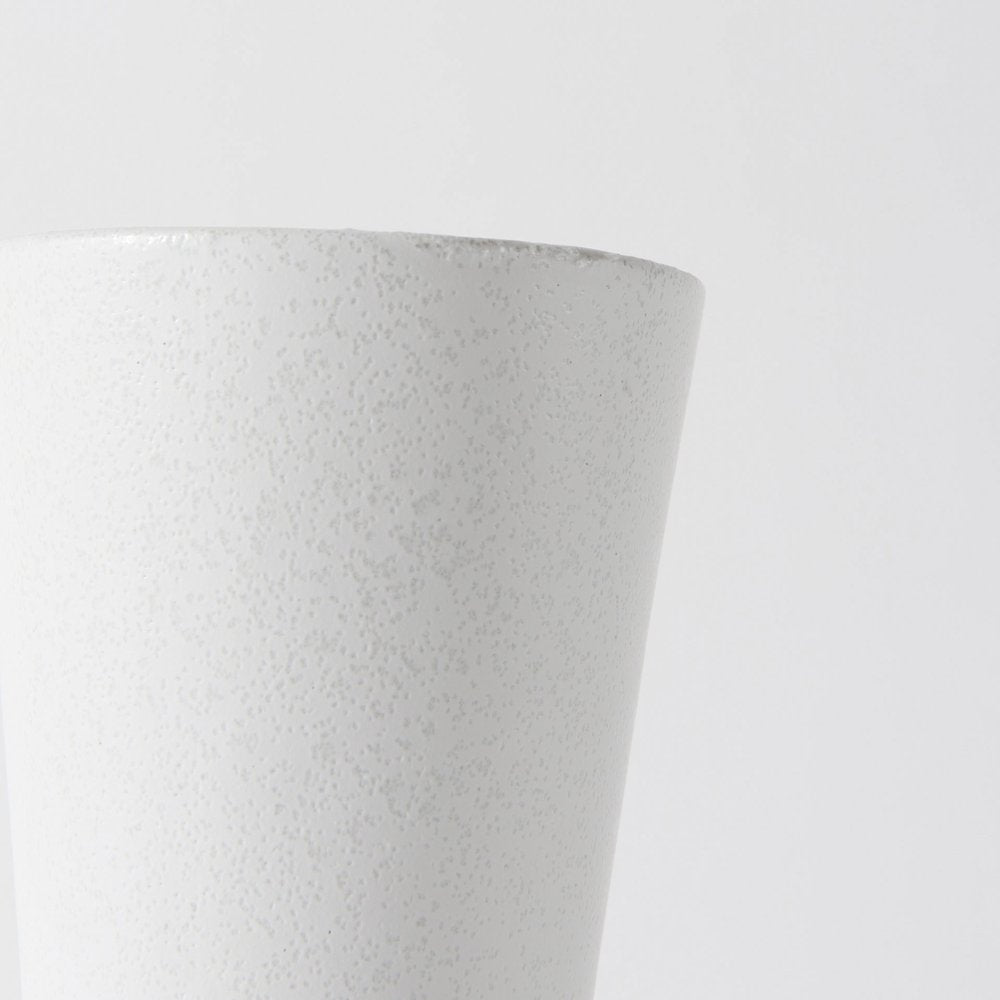 9" White Abstract Cylinder Ceramic Table Vase HomeRoots