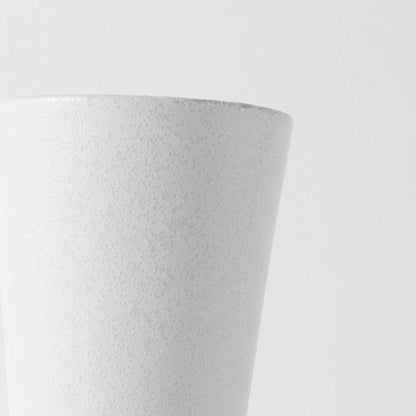 9" White Abstract Cylinder Ceramic Table Vase HomeRoots