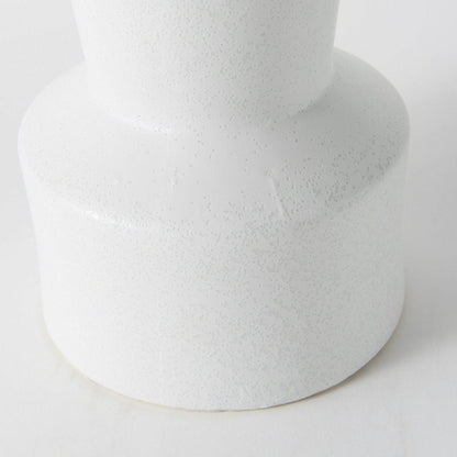 9" White Abstract Cylinder Ceramic Table Vase HomeRoots