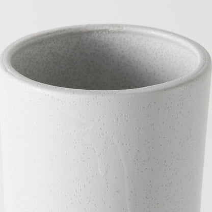 17" White Abstract Cylinder Ceramic Table Vase HomeRoots