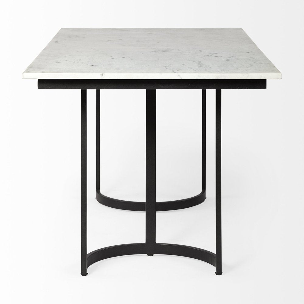 71" White And Black Dining Table HomeRoots