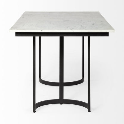 71" White And Black Dining Table HomeRoots