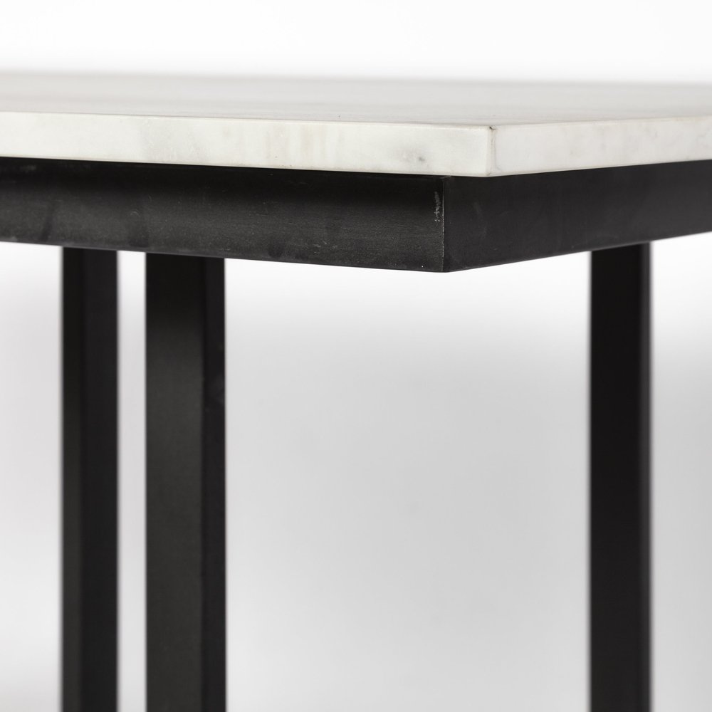 71" White And Black Dining Table HomeRoots