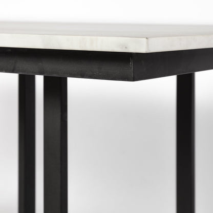 71" White And Black Dining Table HomeRoots