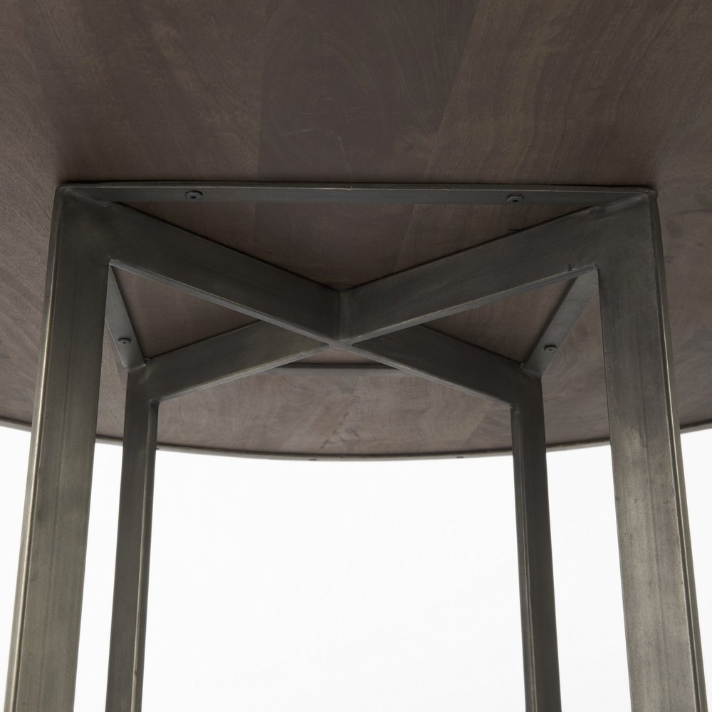 48" Brown And Gray Sled Base Dining Table HomeRoots