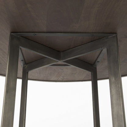48" Brown And Gray Sled Base Dining Table HomeRoots