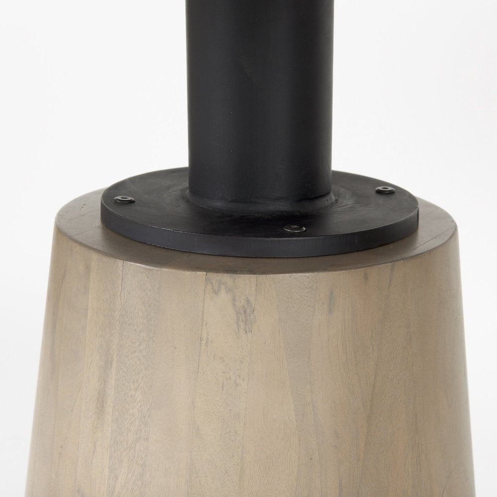 48" White And Natural Rounded Marble Pedestal Base Dining Table HomeRoots