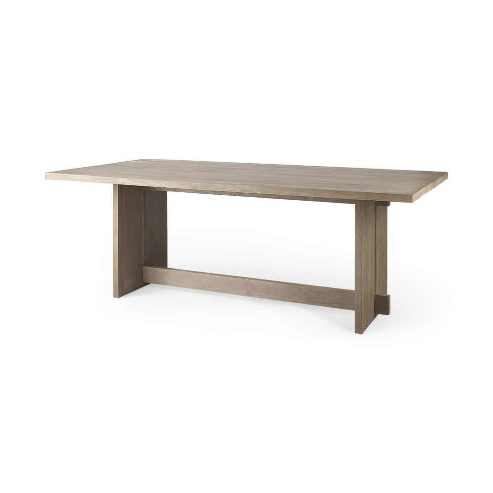 84" Taupe Dining Table HomeRoots