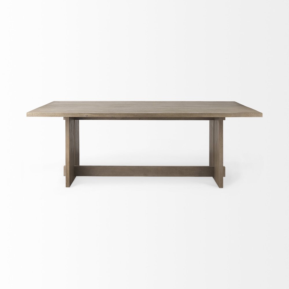 84" Taupe Dining Table HomeRoots