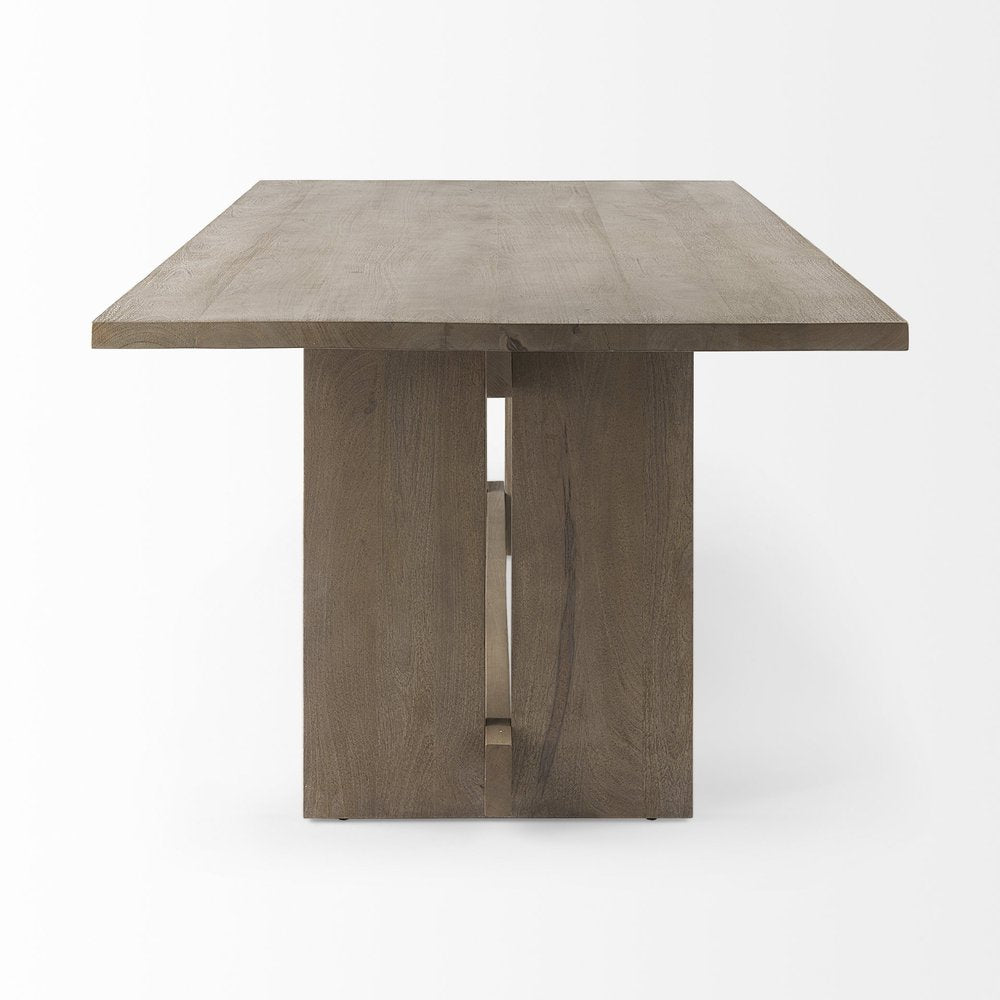 84" Taupe Dining Table HomeRoots