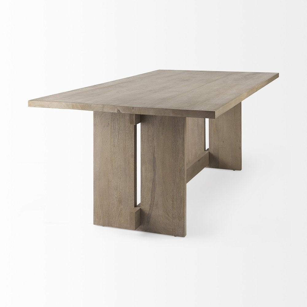 84" Taupe Dining Table HomeRoots