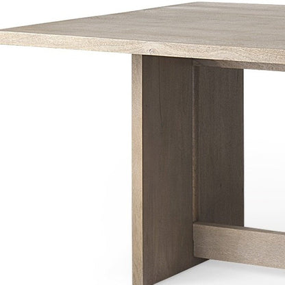 84" Taupe Dining Table HomeRoots