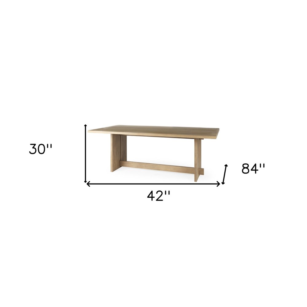 Light Natural Modern Rustic Wooden Dining Table HomeRoots