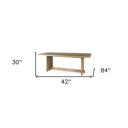 Light Natural Modern Rustic Wooden Dining Table HomeRoots