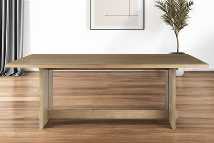Light Natural Modern Rustic Wooden Dining Table HomeRoots