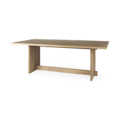 Light Natural Modern Rustic Wooden Dining Table HomeRoots