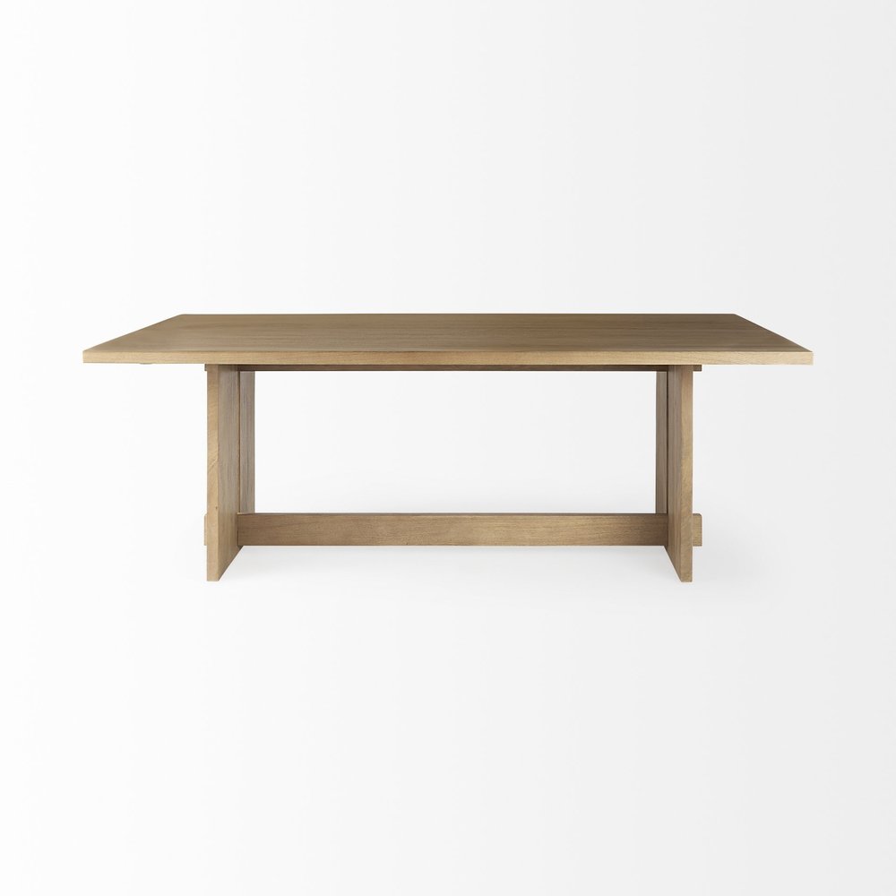Light Natural Modern Rustic Wooden Dining Table HomeRoots
