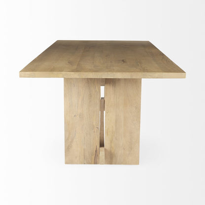 Light Natural Modern Rustic Wooden Dining Table HomeRoots
