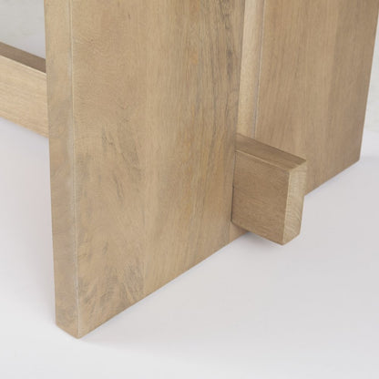 Light Natural Modern Rustic Wooden Dining Table HomeRoots