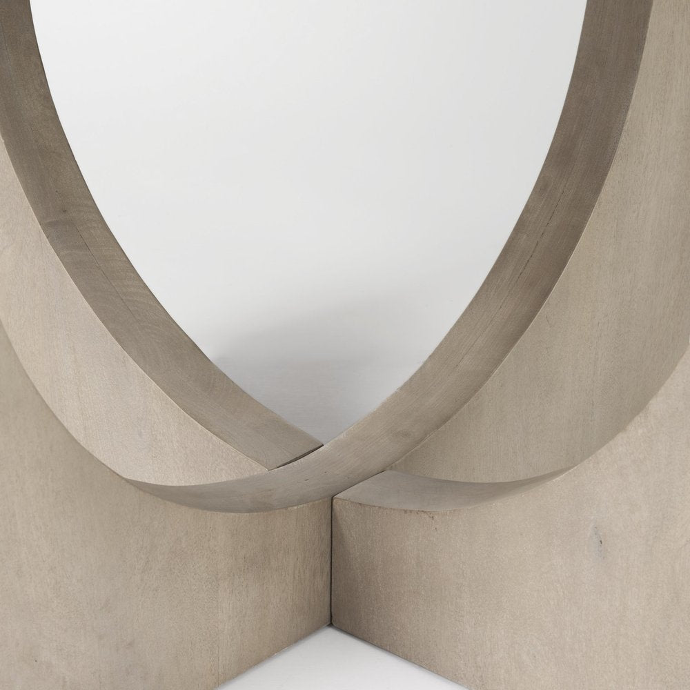 54" Natural Rounded Pedestal Base Dining Table HomeRoots