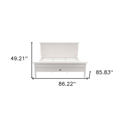 Classic White Panel King Size Bed HomeRoots