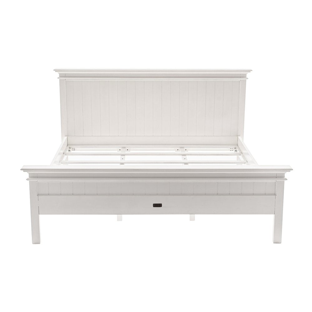 Classic White Panel King Size Bed HomeRoots