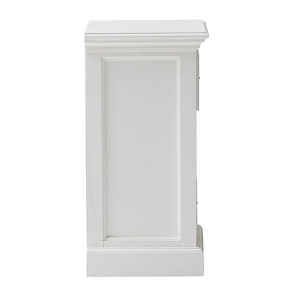 24" White Solid Wood Two Drawer Nightstand HomeRoots
