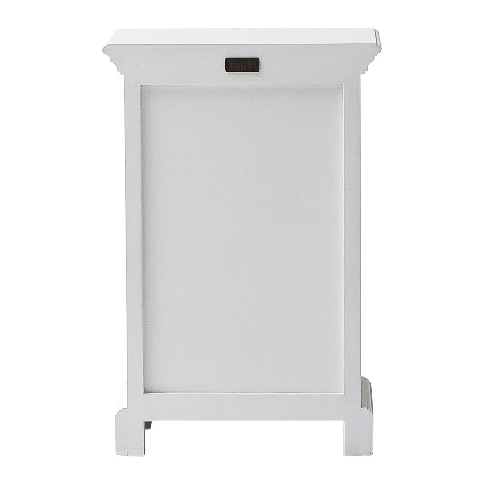 24" White Solid Wood Two Drawer Nightstand HomeRoots