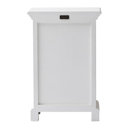 24" White Solid Wood Two Drawer Nightstand HomeRoots