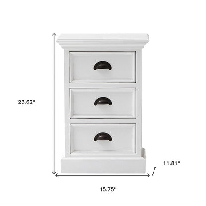 24" Solid Wood and Wood Nightstand