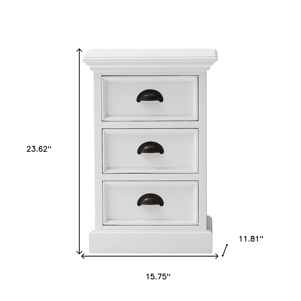 24" Solid Wood and Wood Nightstand HomeRoots