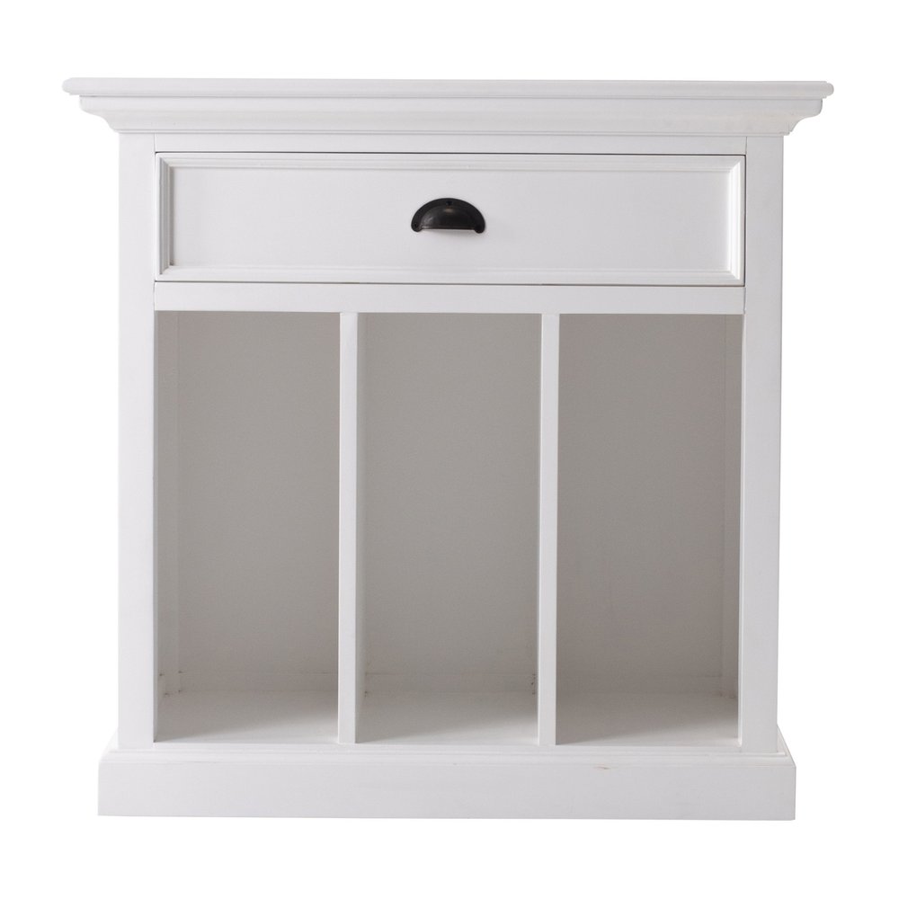 31" White Solid and Manufactured Wood Nightstand HomeRoots