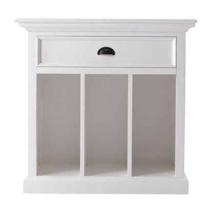 31" White Solid and Manufactured Wood Nightstand HomeRoots