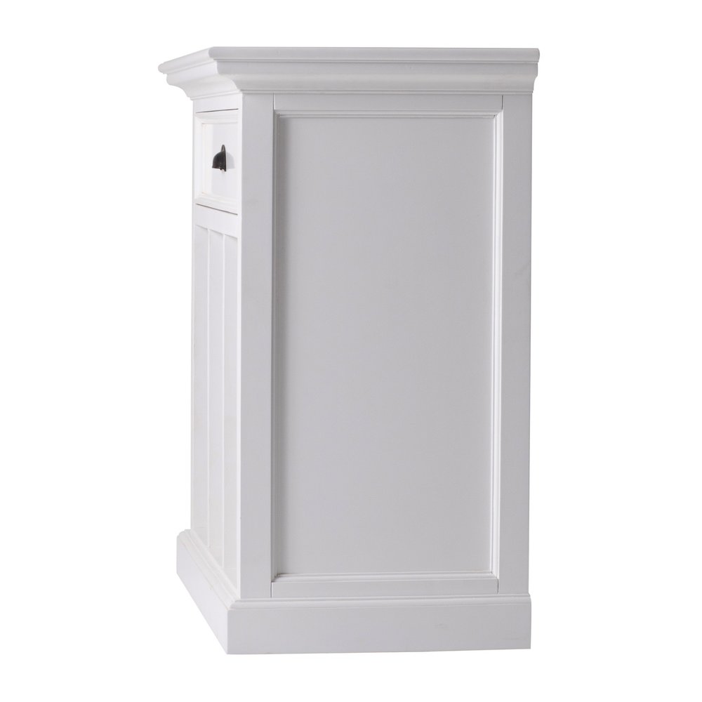 31" White Solid and Manufactured Wood Nightstand HomeRoots