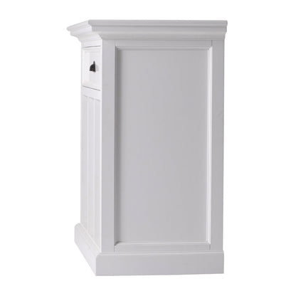 31" White Solid and Manufactured Wood Nightstand HomeRoots