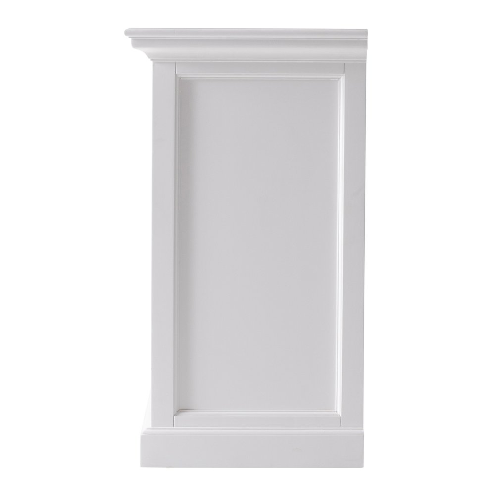 31" White Solid and Manufactured Wood Nightstand HomeRoots