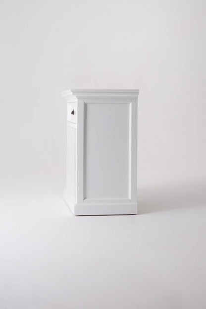 31" White Solid and Manufactured Wood Nightstand HomeRoots