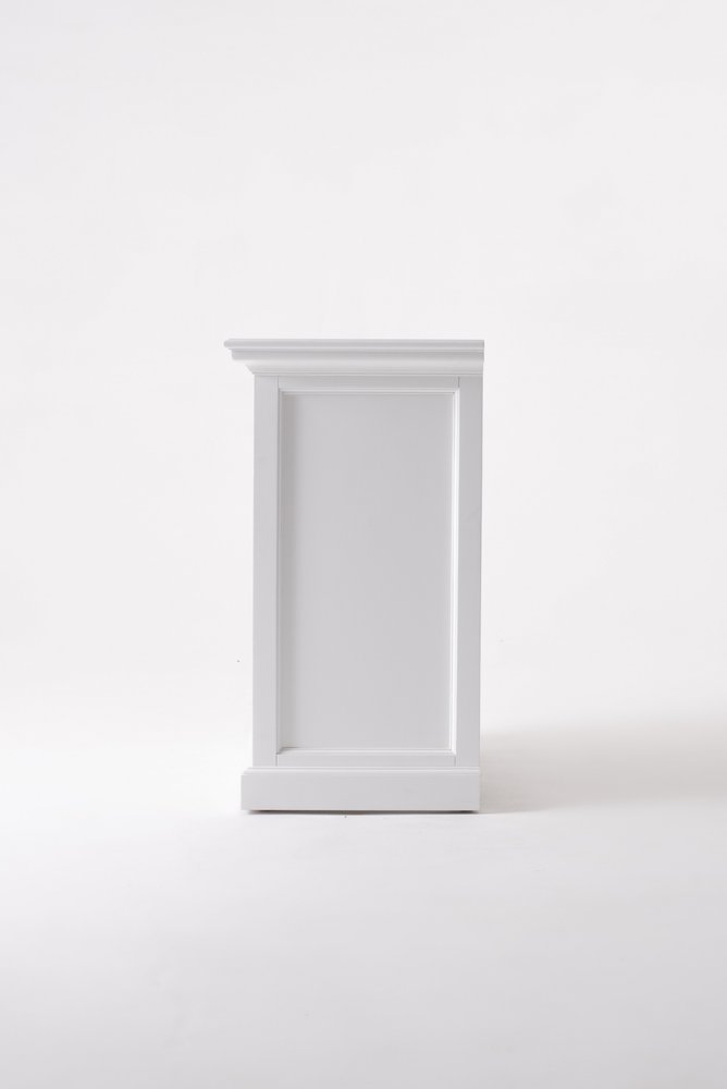 31" White Solid and Manufactured Wood Nightstand HomeRoots