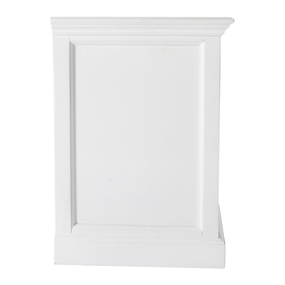 24" White Solid Wood Distressed One Drawer Nightstand HomeRoots