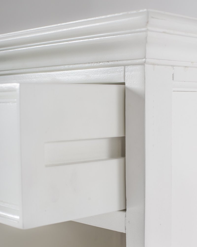 24" White Solid Wood Distressed One Drawer Nightstand HomeRoots