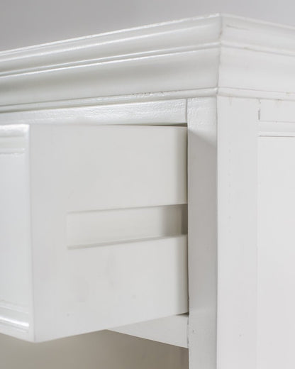 24" White Solid Wood Distressed One Drawer Nightstand HomeRoots