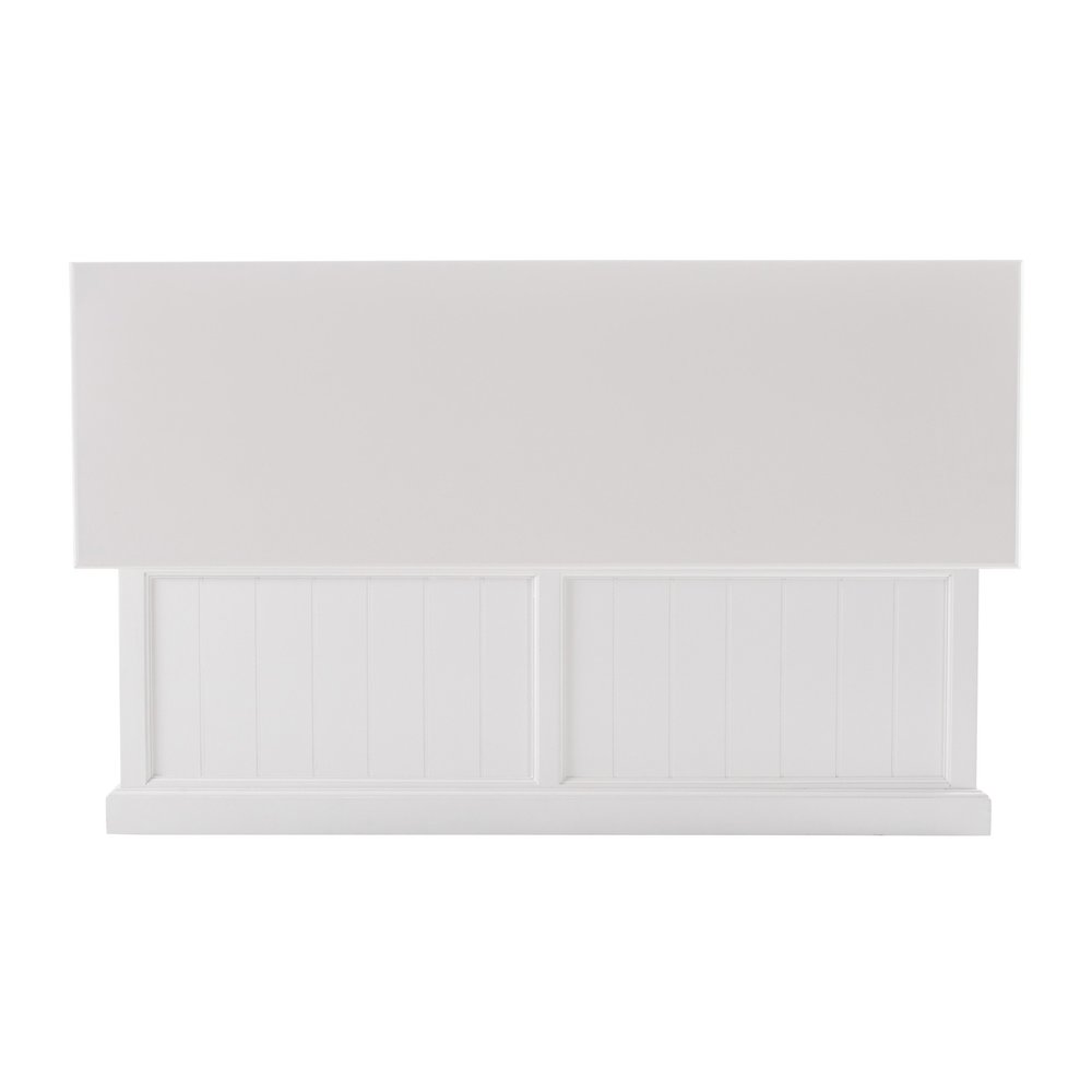 55" White Distressed Wood Storage Standard Bench With Flip Top