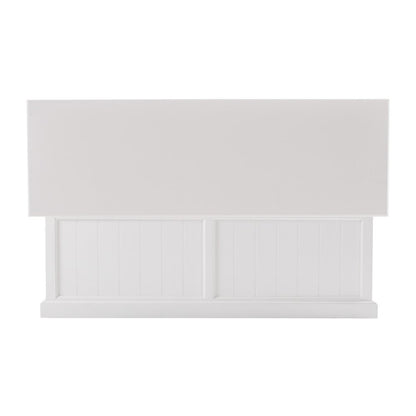 55" White Distressed Wood Storage Standard Bench With Flip Top