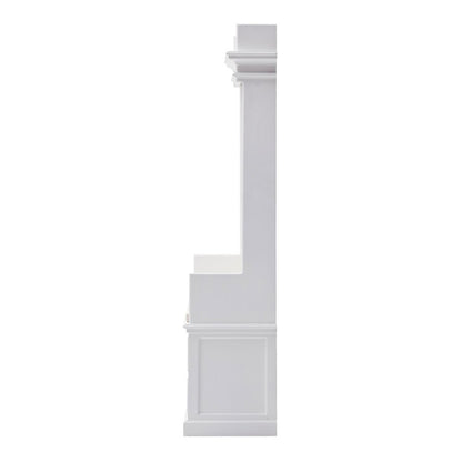 Classic White Entryway Coat Rack and Bench with Drawers HomeRoots