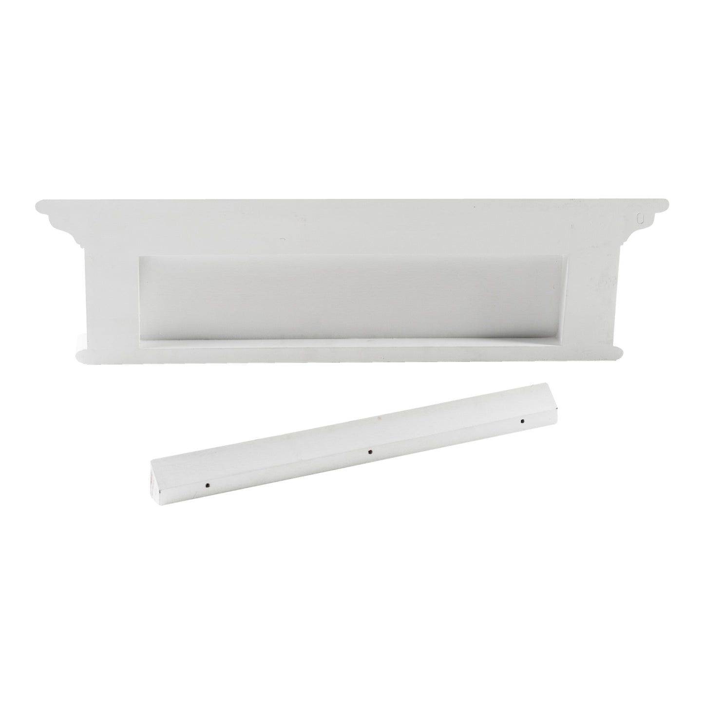 28" Classic White Wood Four Hook Hanging Coat Rack